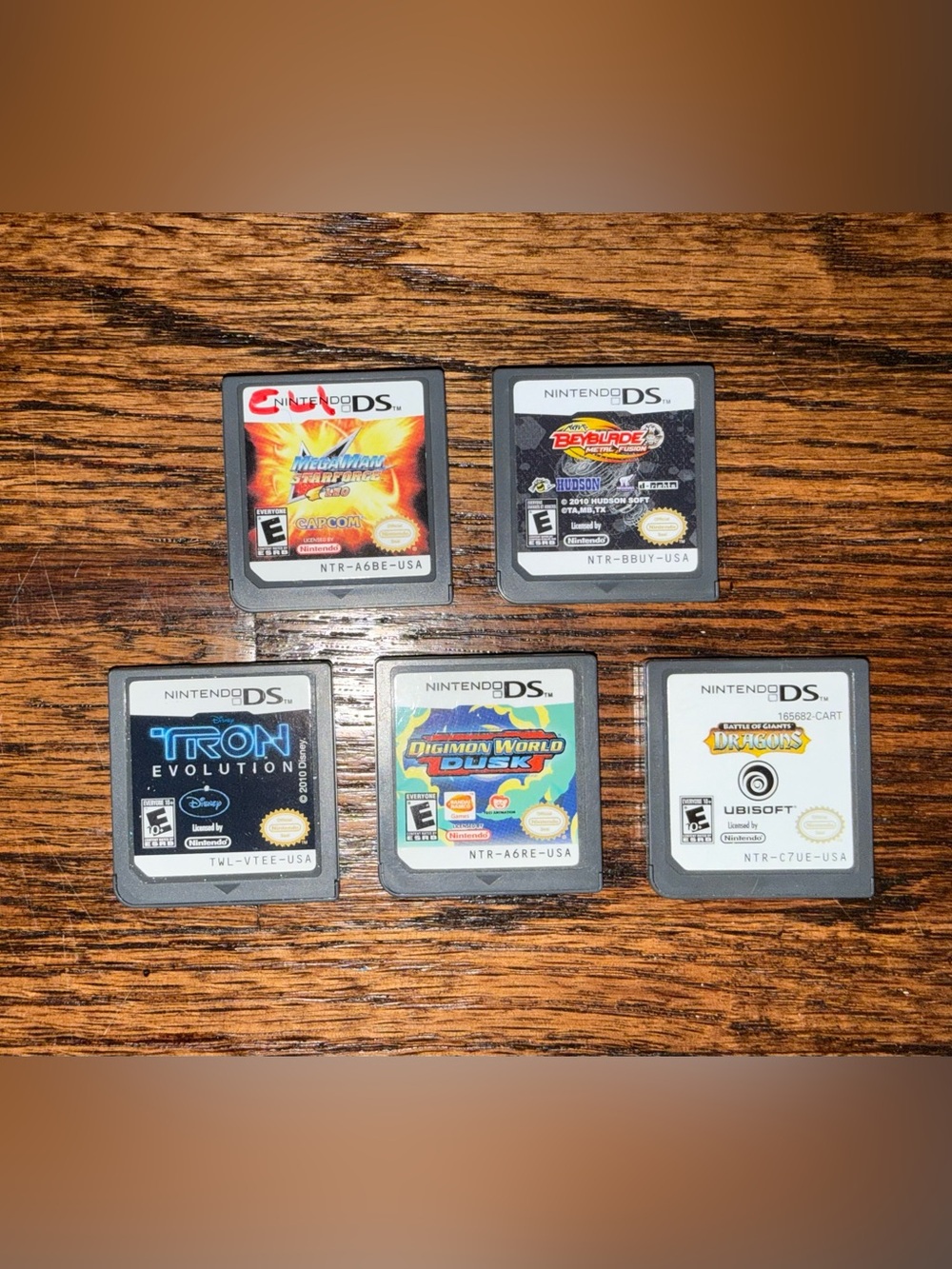 BUNDLE (5) Nintendo DS Games: TRON, Digimon, Beyblade, MegaMan, Dragons